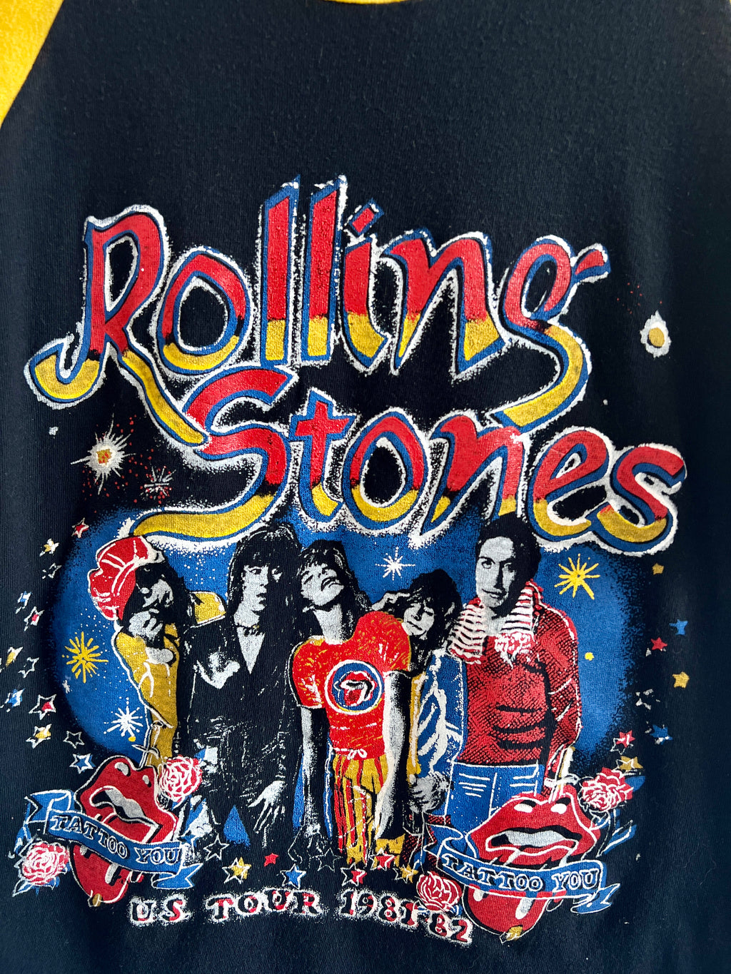 Vintage Rolling Stones US Tour 3/4 Sleeve Bootleg '81-'82 T-Shirt - M