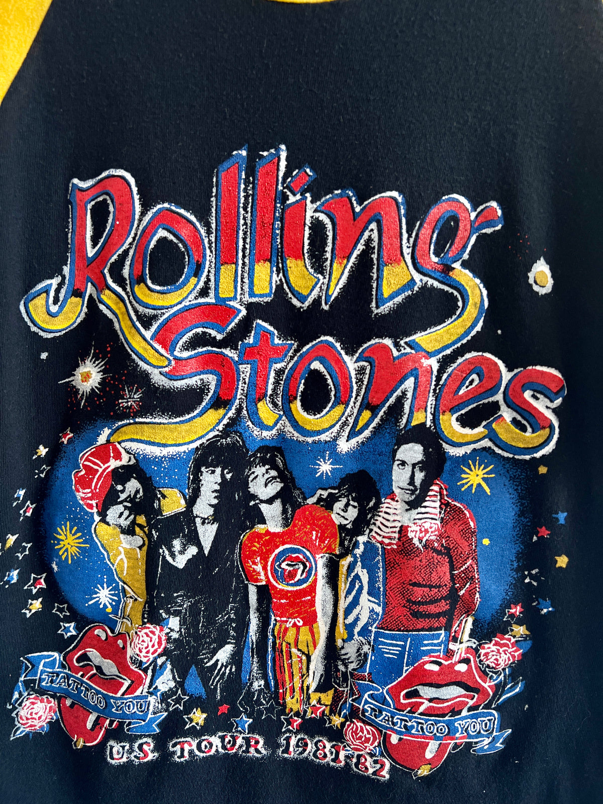 Vintage Rolling Stones US Tour 3/4 Sleeve Bootleg '81-'82 T-Shirt - M