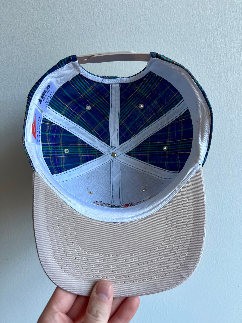 Vintage Nickelodeon Ren & Stimpy ’90s Plaid Snapback Hat