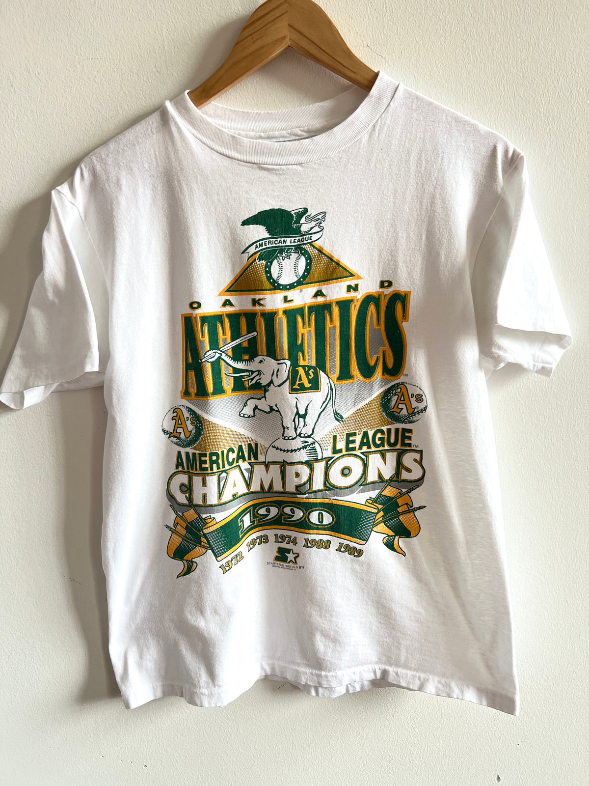 Vintage Oakland Athletics American League Champions ’90 T-Shirt – M
