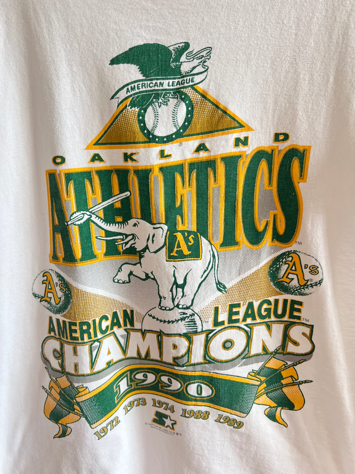 Vintage Oakland Athletics American League Champions ’90 T-Shirt – M