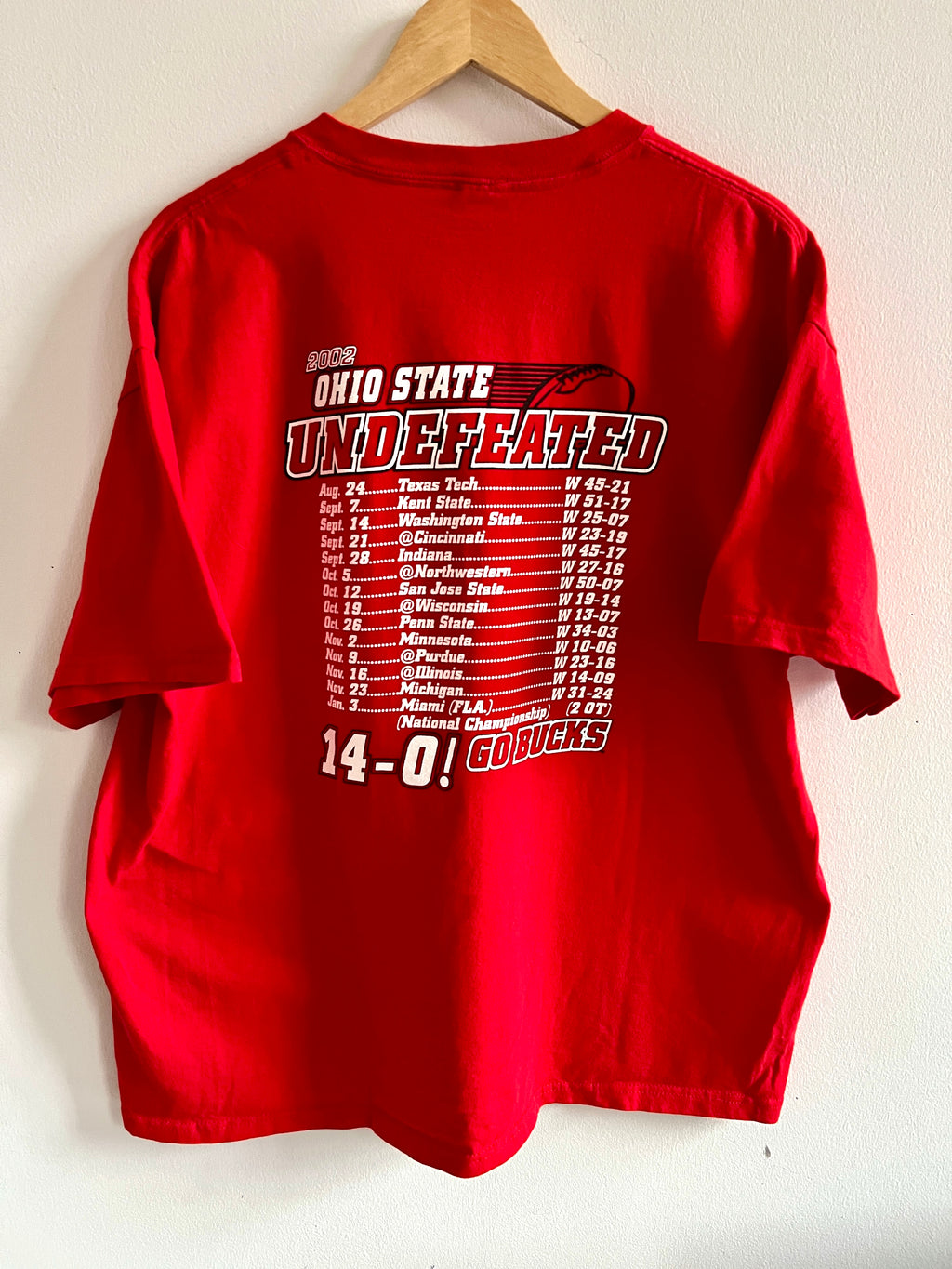Vintage Ohio State University Football National Champions ’02 T-Shirt – XL