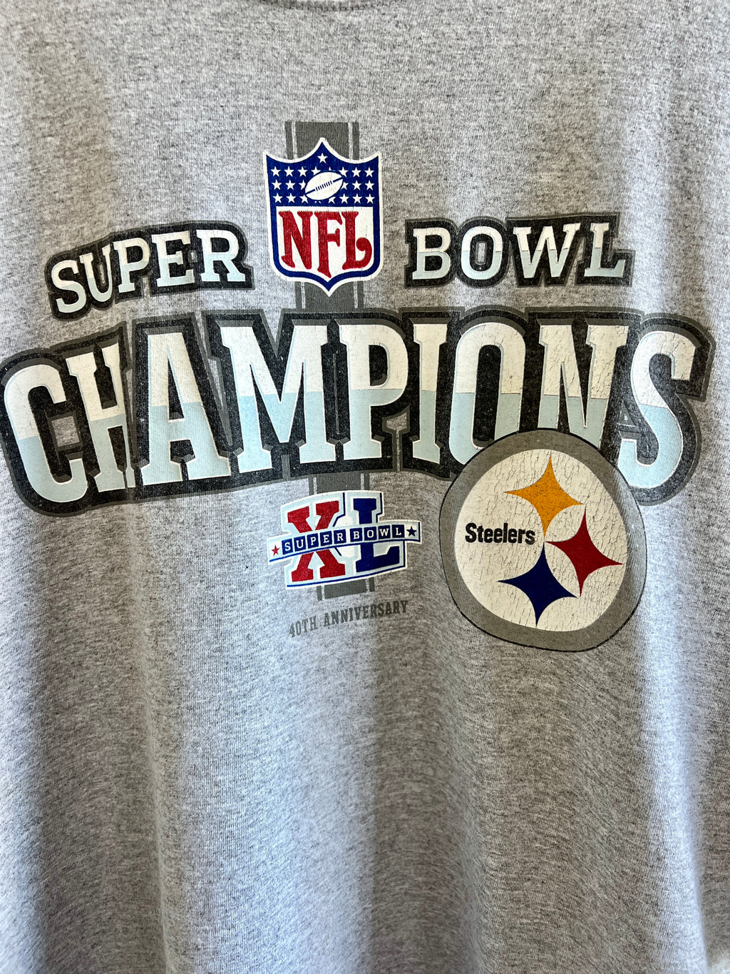 Vintage Pittsburgh Steelers Super Bowl XL Champions ’06 T-Shirt – XXL