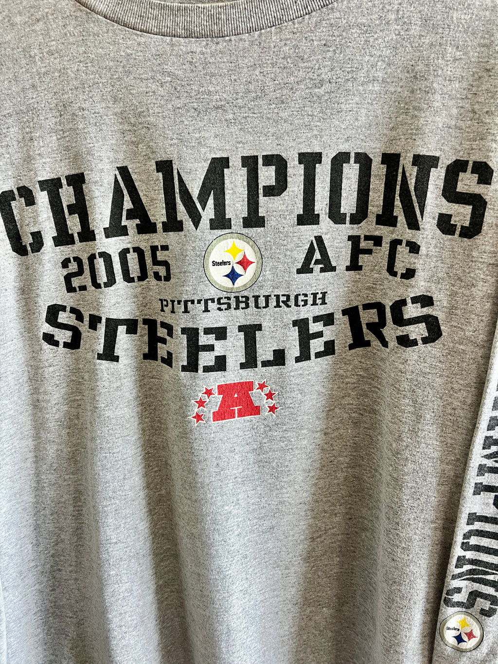 Vintage Pittsburgh Steelers AFC Champions ’05 Long-Sleeve T-Shirt – XL