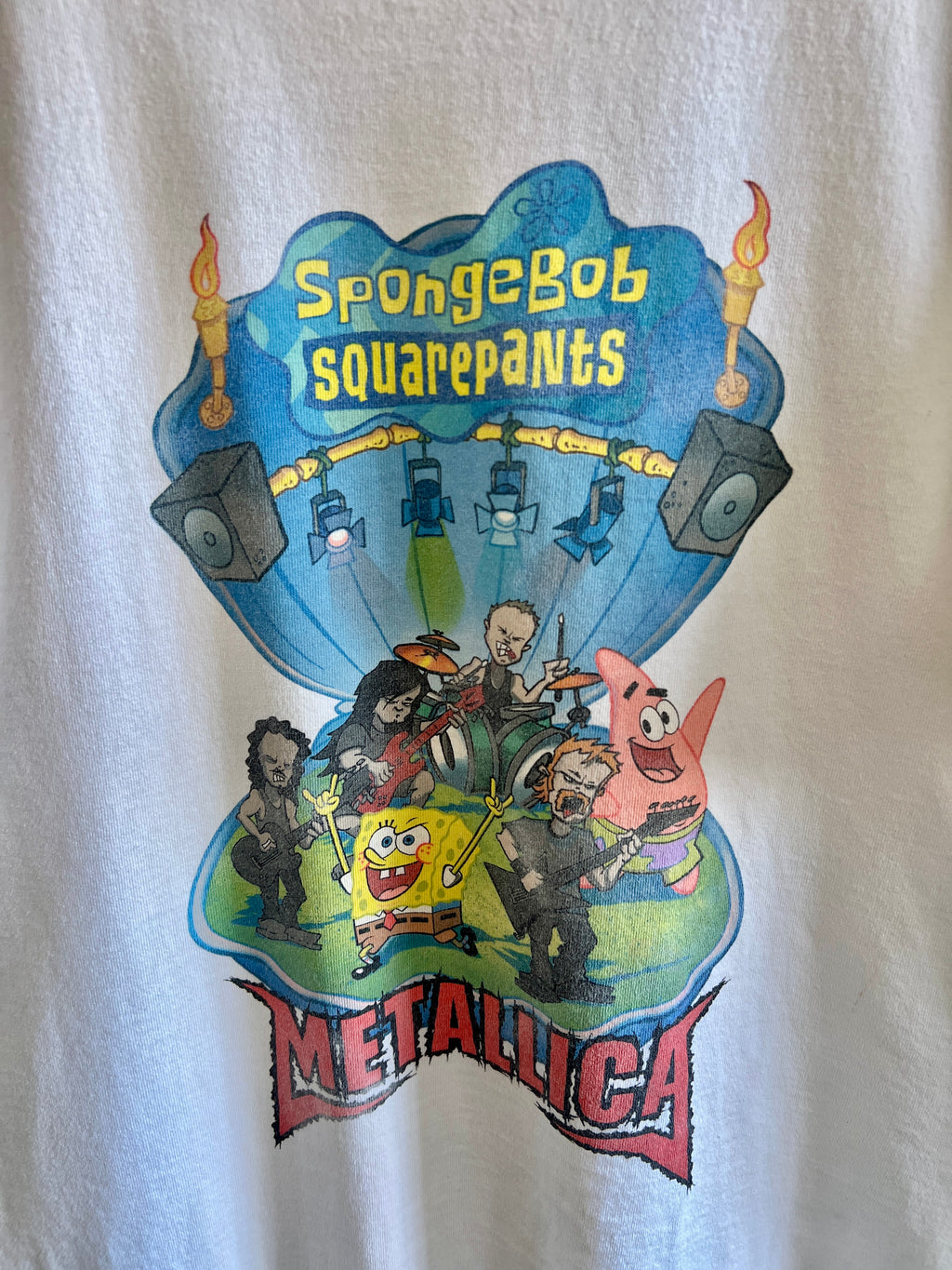 Vintage SpongeBob SquarePants Metallica ’04 T-Shirt – M/L