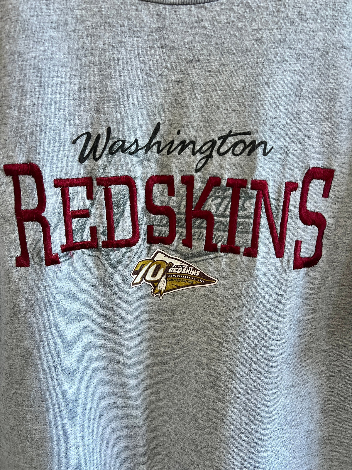 Vintage Washington Redskins 70th Anniversary ’02 T-Shirt – L/XL