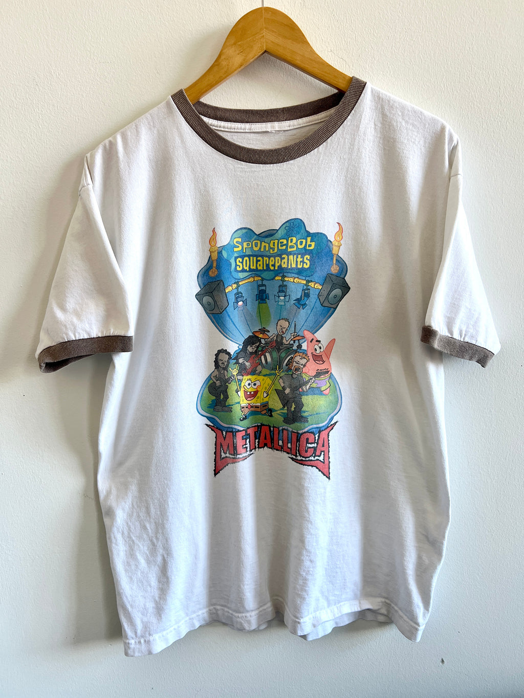 Vintage SpongeBob SquarePants Metallica ’04 T-Shirt – M/L
