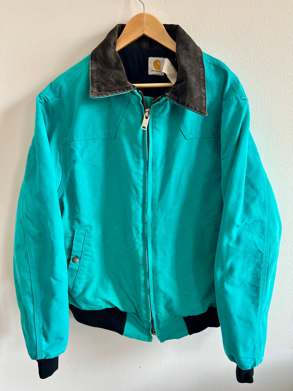Vintage Carhartt Teal ’90s Heavyweight Canvas Jacket – L/XL