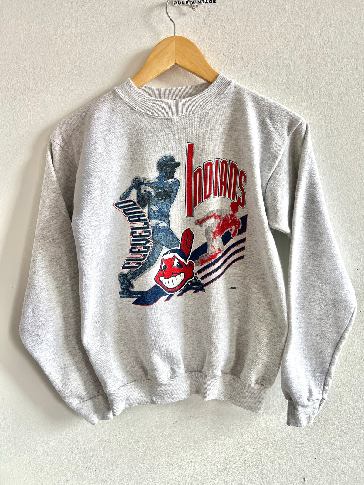 Vintage Cleveland Indians ’94 Youth Crewneck Sweatshirt – Youth Large