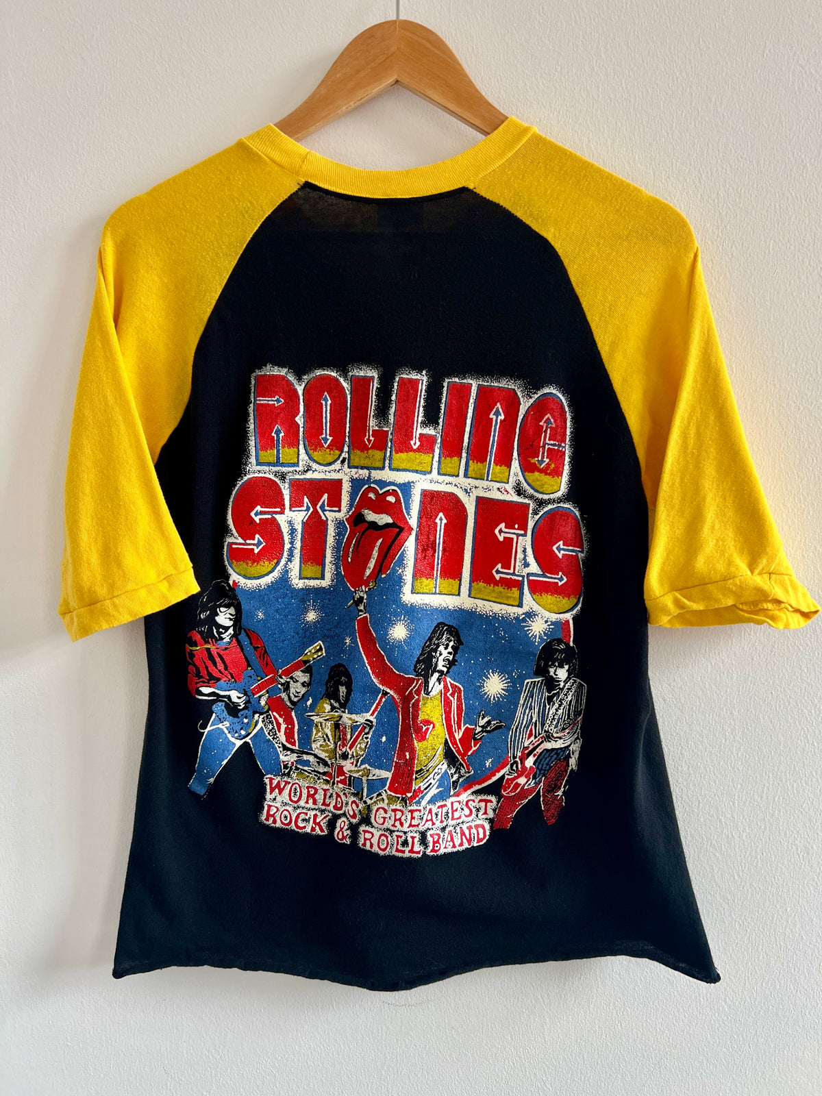 Vintage Rolling Stones US Tour 3/4 Sleeve Bootleg '81-'82 T-Shirt - M
