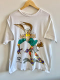Vintage Wile E. Coyote Rollerblading ’94 Thrashed T-Shirt – L/XL