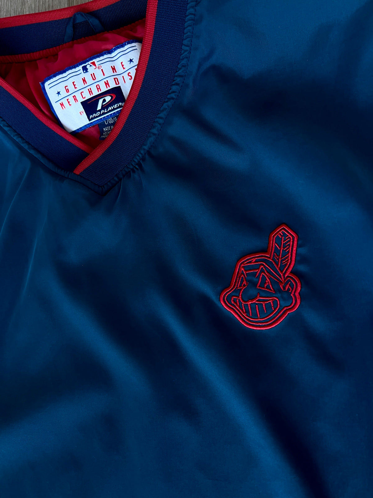 Vintage Cleveland Indians '00s Pullover Windbreaker Jacket - L/XL