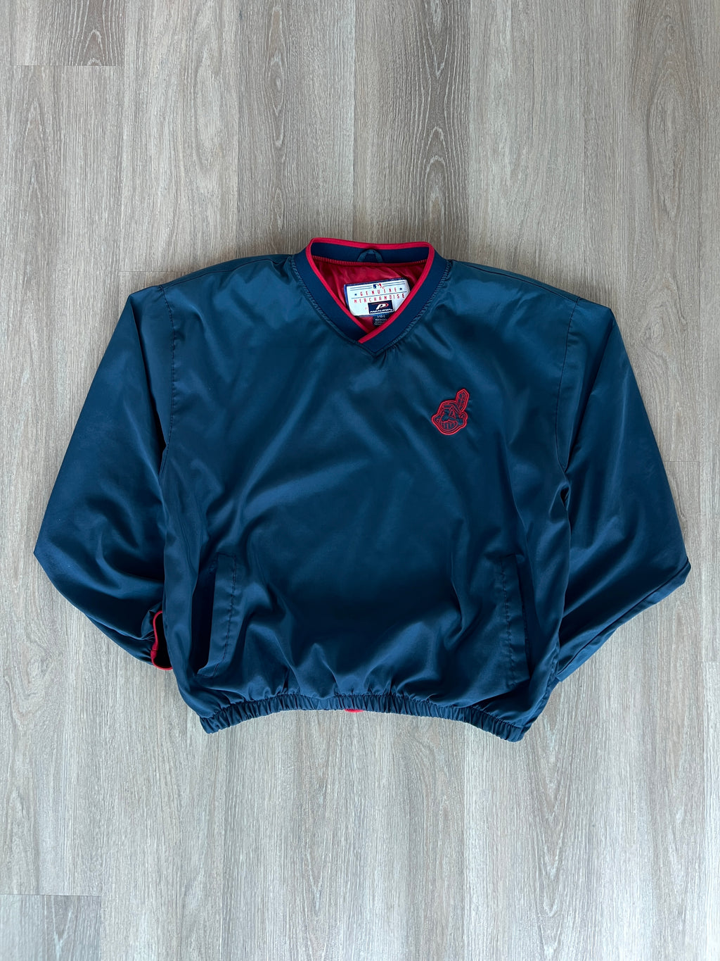 Vintage Cleveland Indians '00s Pullover Windbreaker Jacket - L/XL