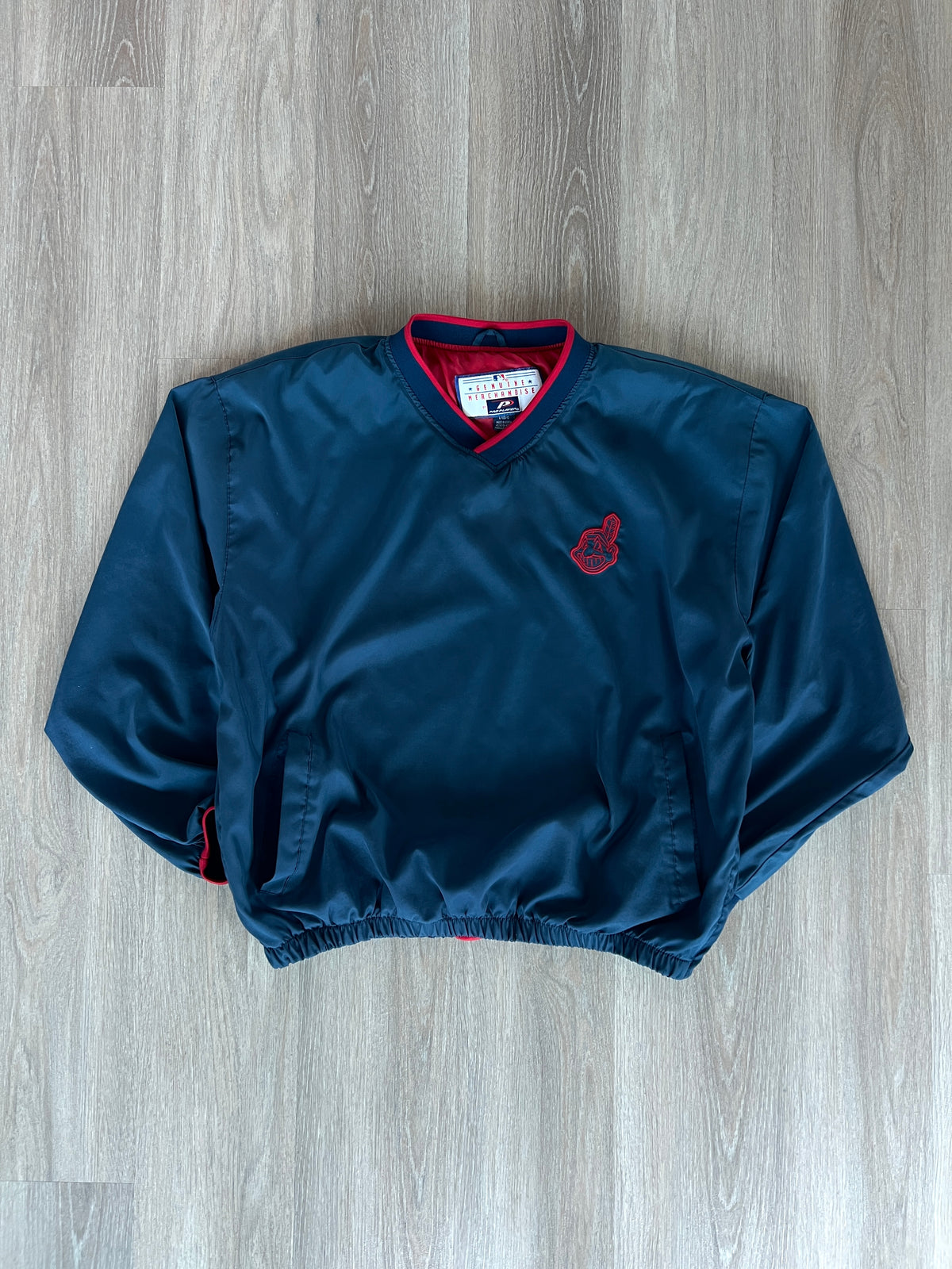 Vintage Cleveland Indians '00s Pullover Windbreaker Jacket - L/XL