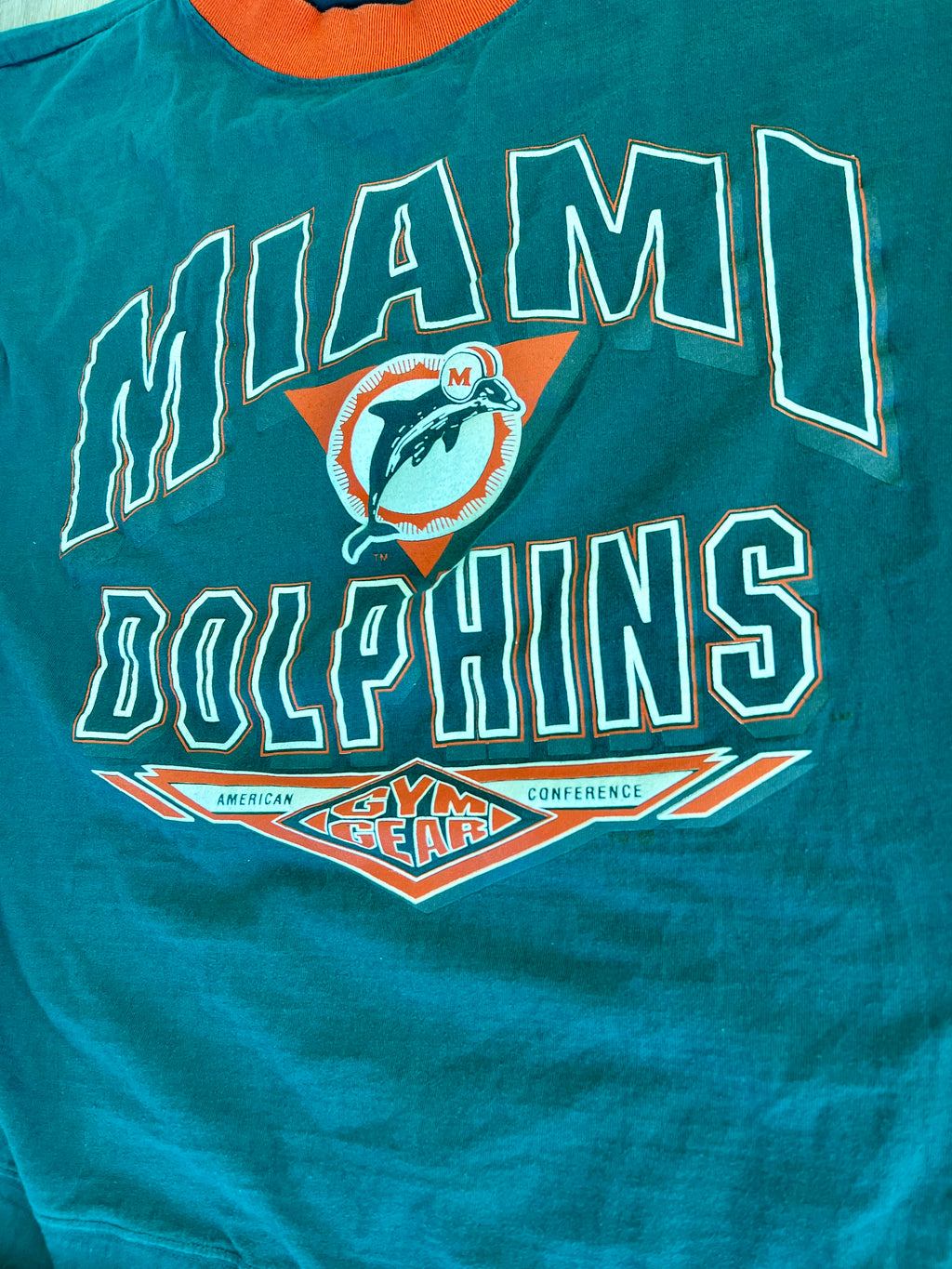 Vintage Miami Dolphins '90s 3/4 Sleeve T-Shirt - XL
