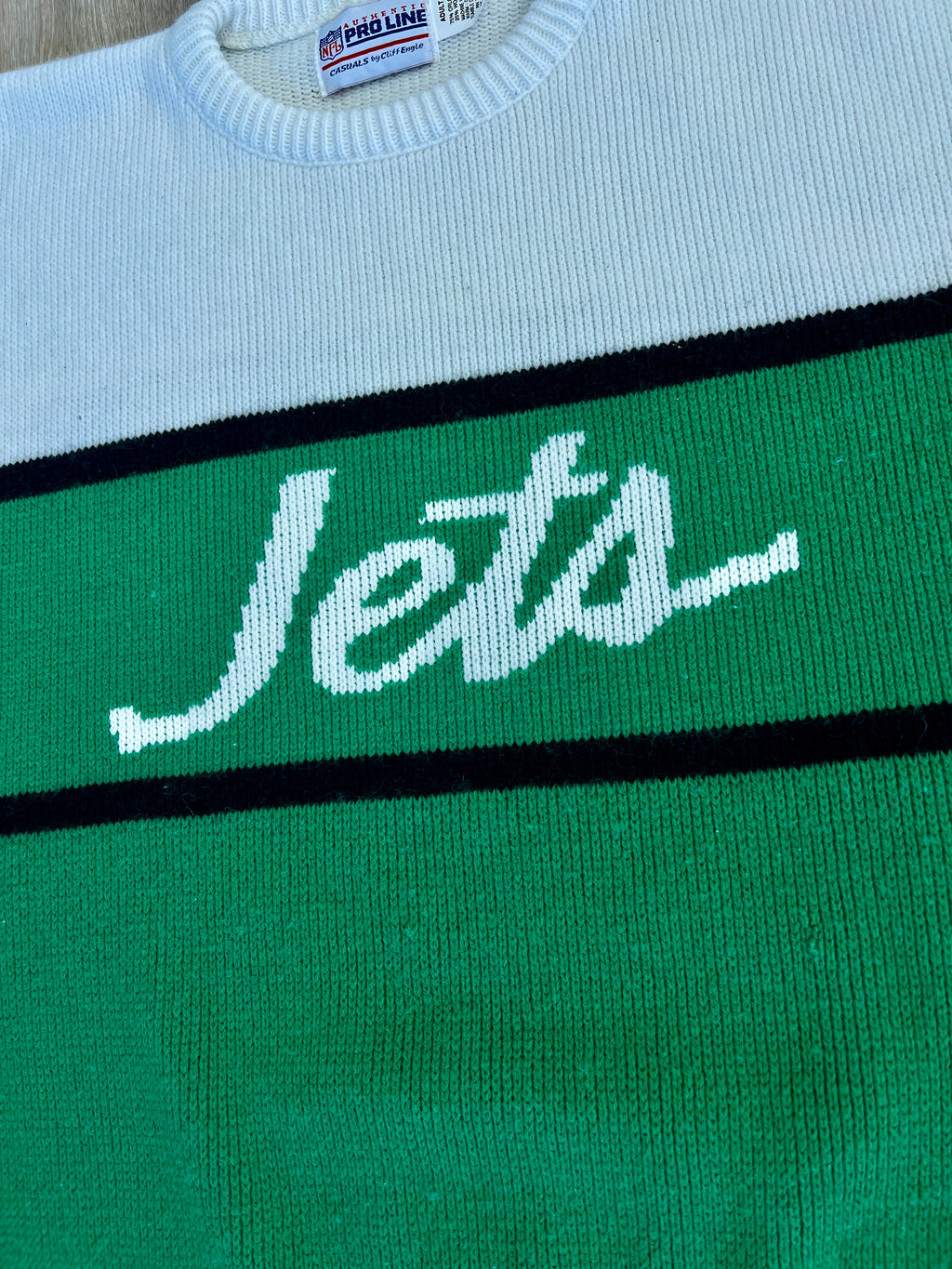 Vintage New York Jets '80s Cliff Engle Sweater - L