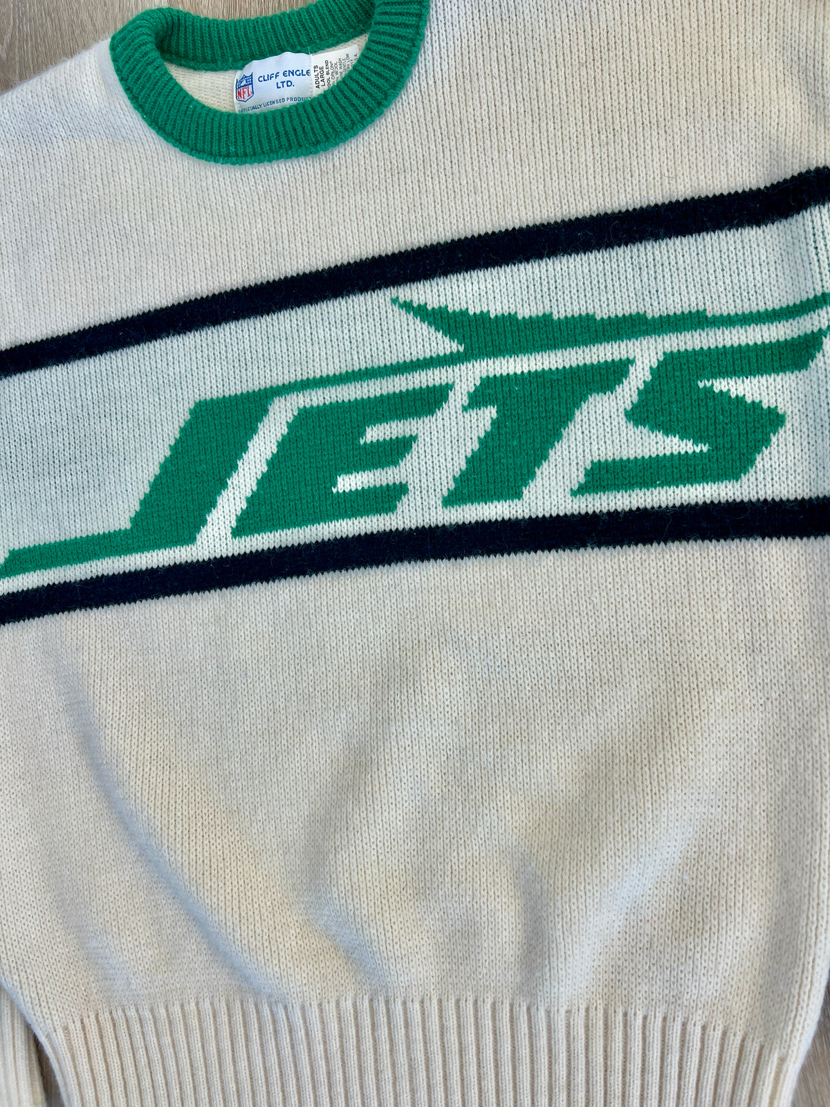 Vintage New York Jets '80s Cliff Engle Sweater - L