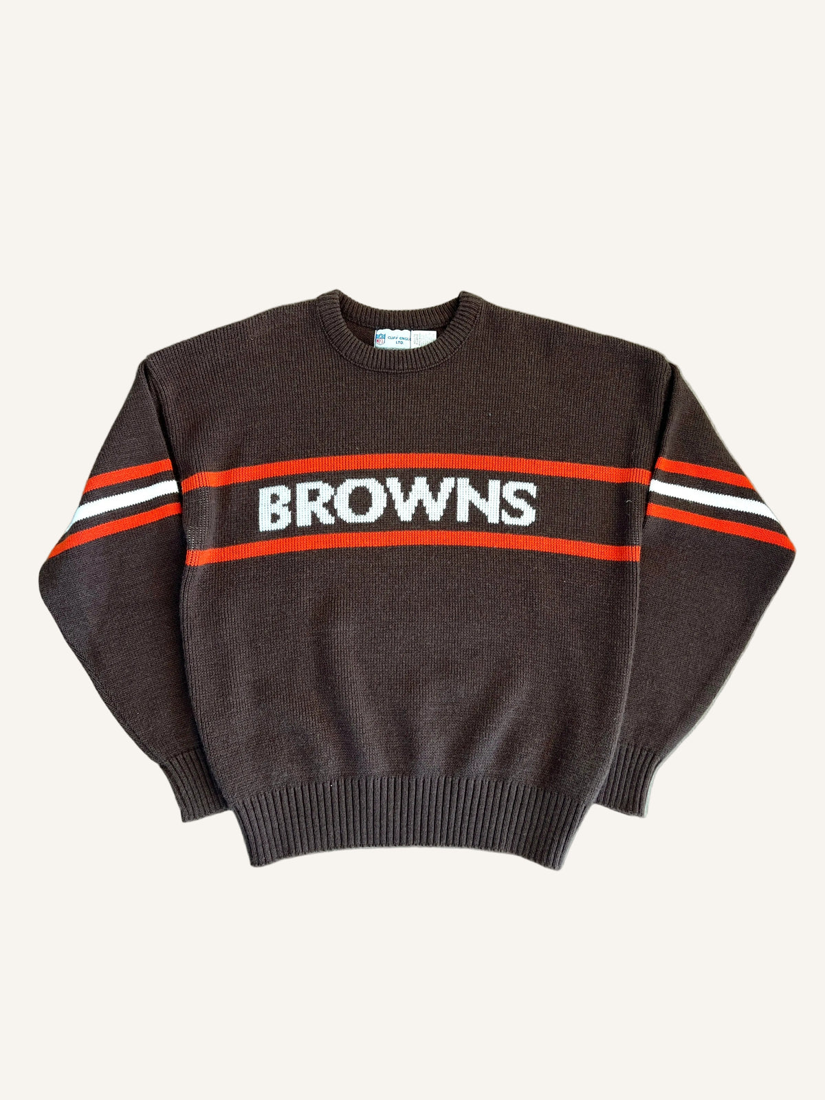 Vintage Cleveland Browns '80s Cliff Engle Sweater - L