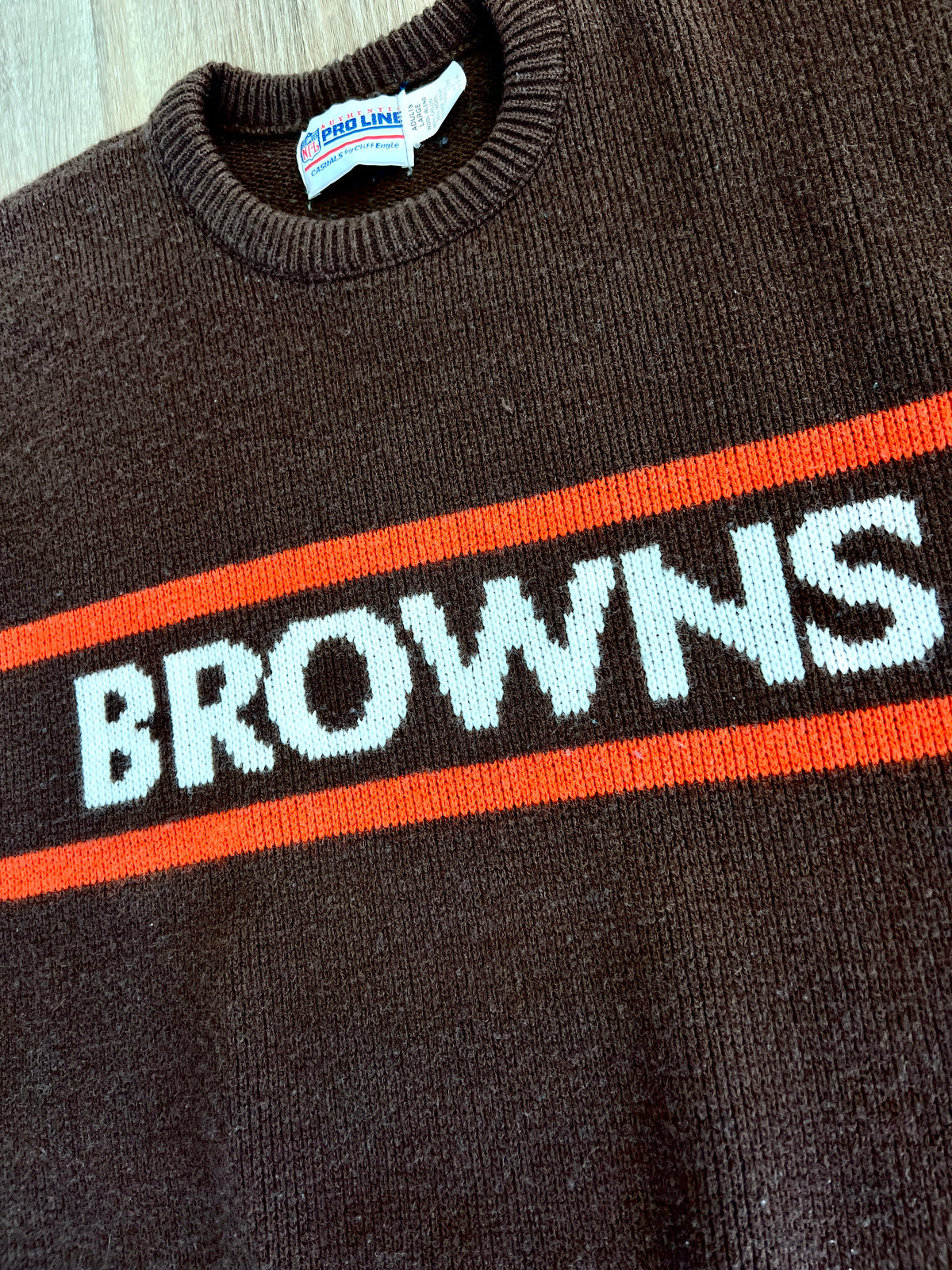 Vintage Cleveland Browns '80s Cliff Engle Sweater - L