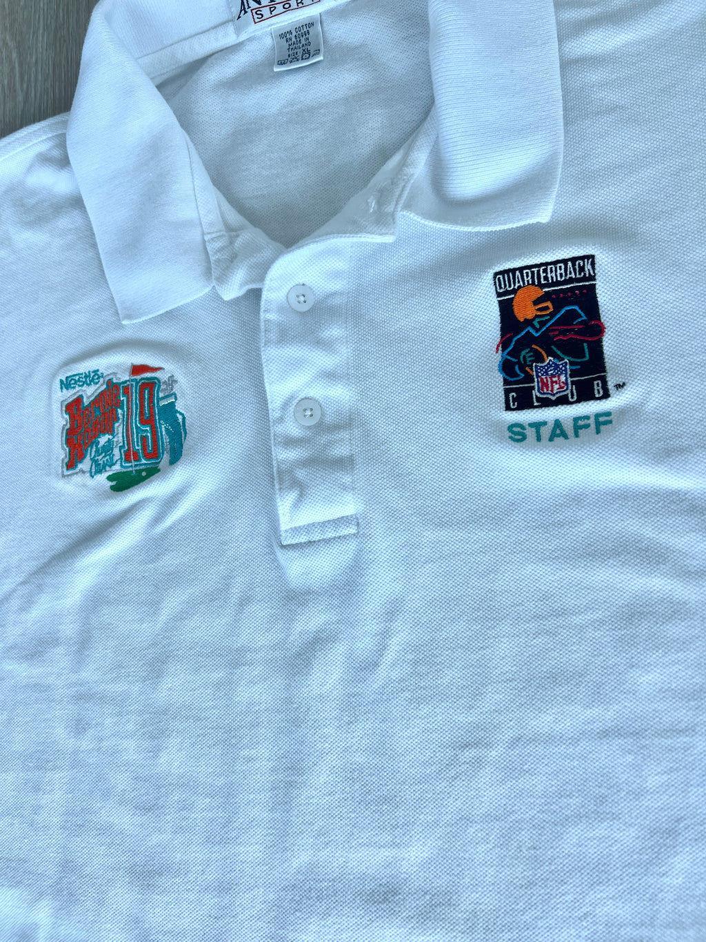 Vintage NFL QB Club Bernie Kosar Charity Golf Classic '90s Heavyweight Polo - L/XL