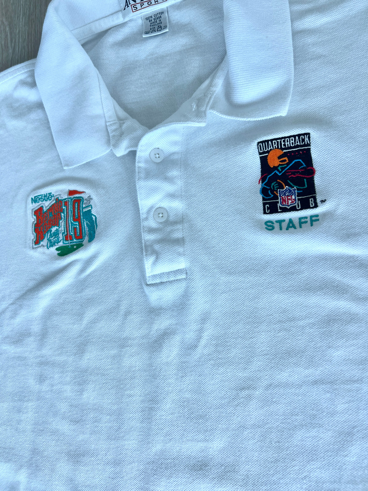 Vintage NFL QB Club Bernie Kosar Charity Golf Classic '90s Heavyweight Polo - L/XL