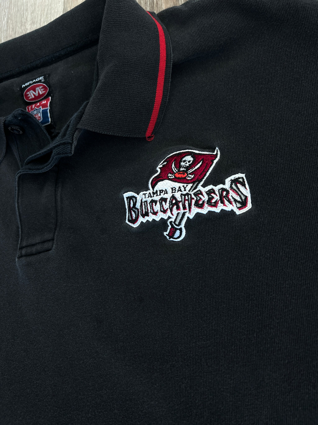 Vintage Tampa Bay Buccaneers '90s Heavyweight Long Sleeve Polo - XL