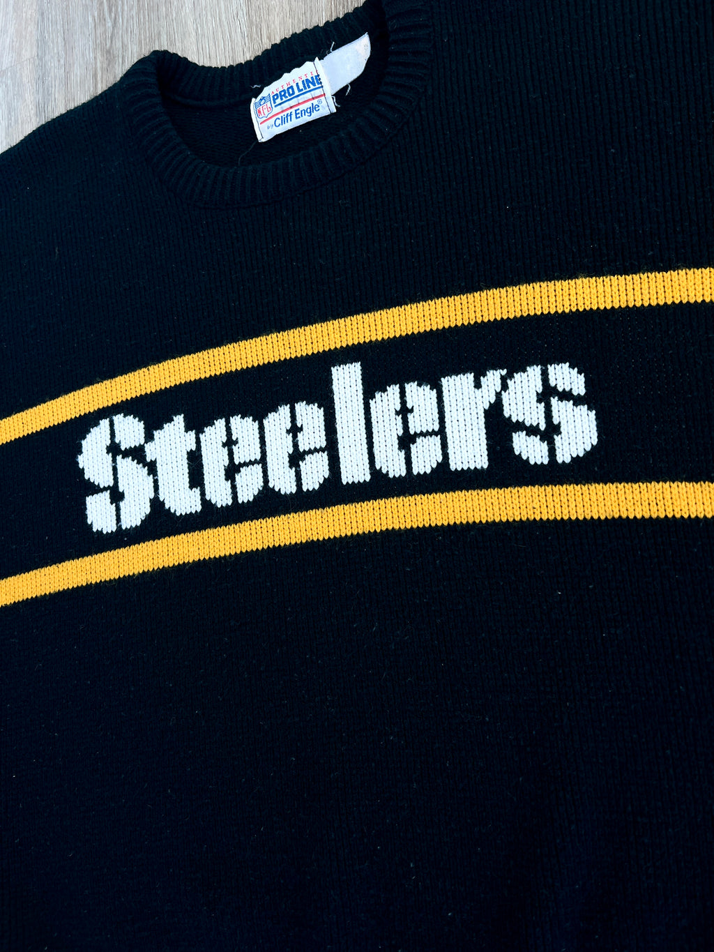 Vintage Pittsburgh Steelers '80s Cliff Engle Sweater - L